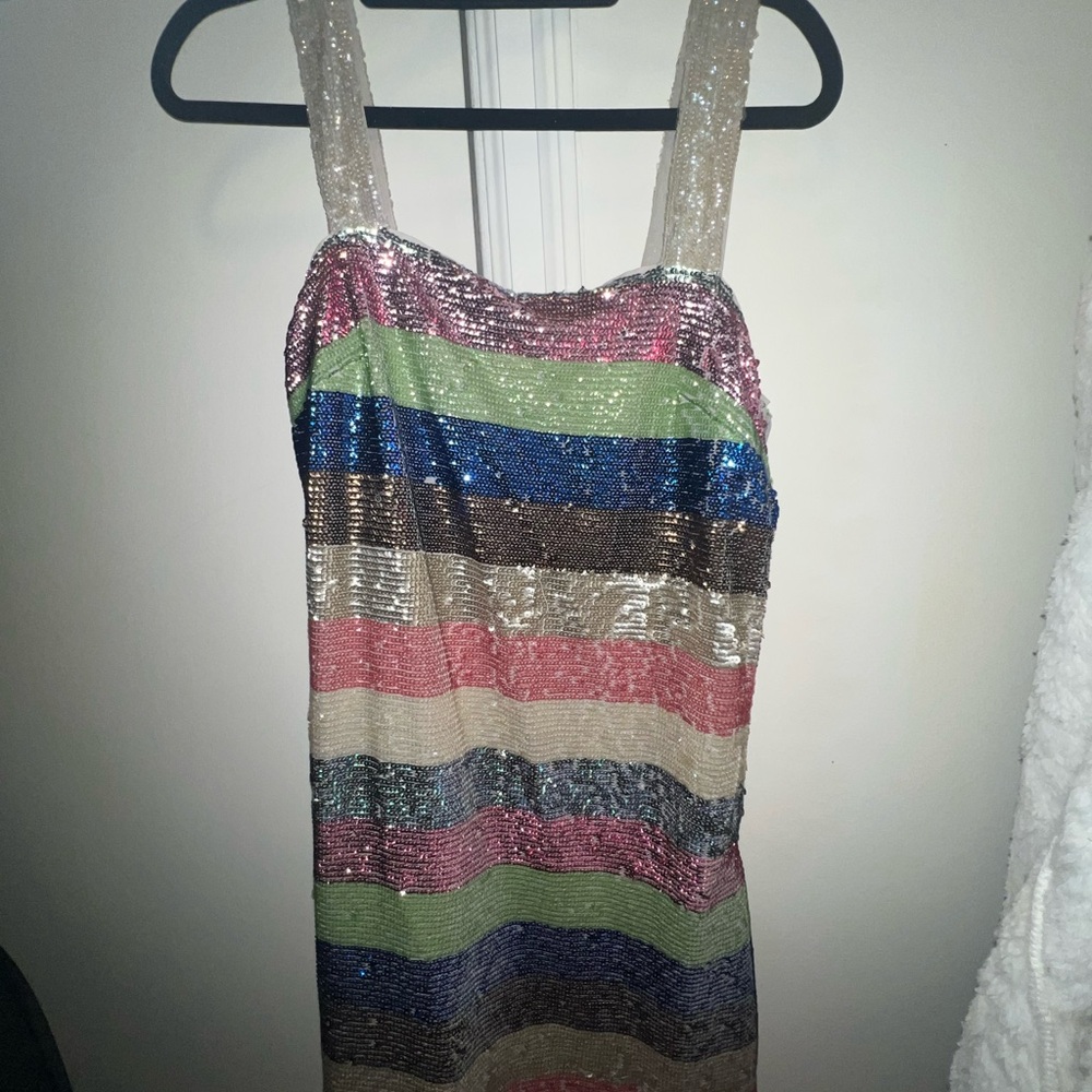 Anthropology NWT shimmer stripe dress